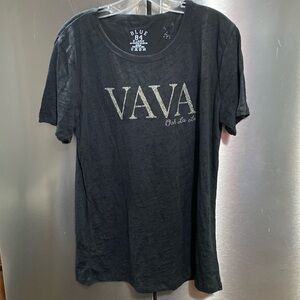 VAVA Glitter, Black T-Shirt, Women’s Extra Large